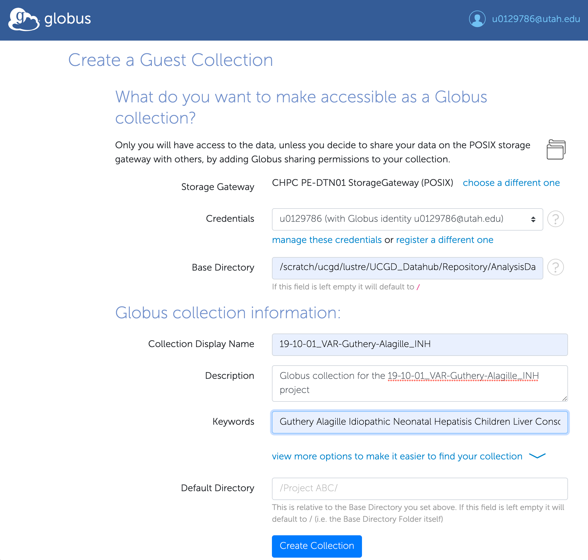 Fig. 1 Create a Guest Collection
